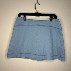 urban outfitters womens skirt size L blue floral embroidery
